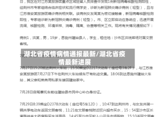 湖北省疫情病情通报最新/湖北省疫情最新进展
