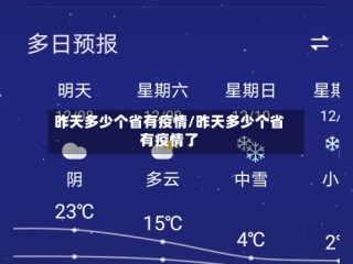 昨天多少个省有疫情/昨天多少个省有疫情了