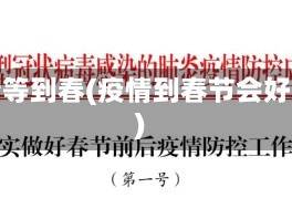 疫情等到春(疫情到春节会好吗)