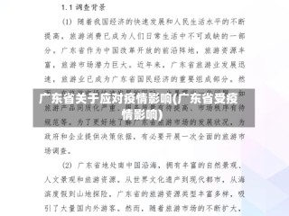 广东省关于应对疫情影响(广东省受疫情影响)
