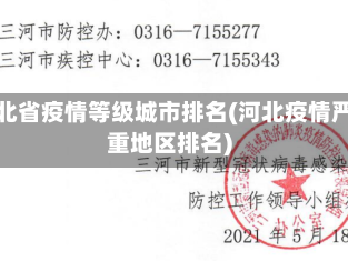 河北省疫情等级城市排名(河北疫情严重地区排名)