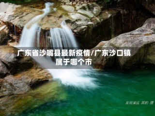 广东省沙嘴县最新疫情/广东沙口镇属于哪个市