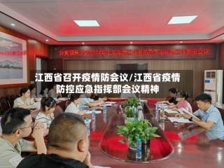 江西省召开疫情防会议/江西省疫情防控应急指挥部会议精神