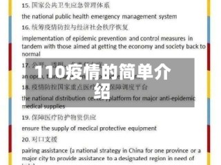 110疫情的简单介绍