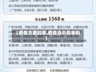 【疫情方面的事,疫情当中的事例】