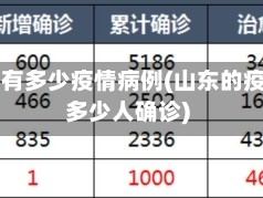 山东省有多少疫情病例(山东的疫情有多少人确诊)