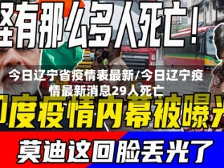 今日辽宁省疫情表最新/今日辽宁疫情最新消息29人死亡