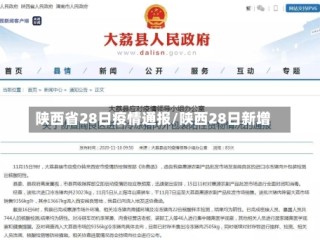 陕西省28日疫情通报/陕西28日新增