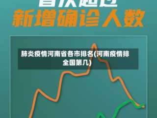 肺炎疫情河南省各市排名(河南疫情排全国第几)