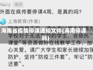 海南省疫情停课通知文件(海南停课吗)