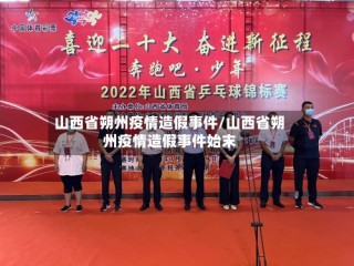 山西省朔州疫情造假事件/山西省朔州疫情造假事件始末