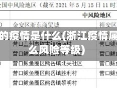 浙江省的疫情是什么(浙江疫情属于什么风险等级)