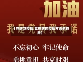 【党防卫疫情,党在防控疫情方面的作用】