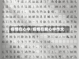 疫情在心中/疫情在我心中作文