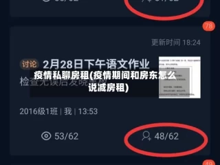 疫情私聊房租(疫情期间和房东怎么说减房租)