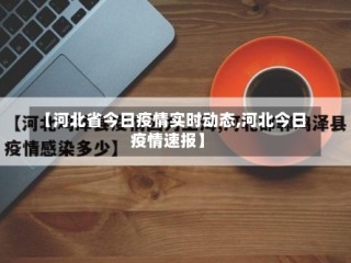 【河北省今日疫情实时动态,河北今日疫情速报】