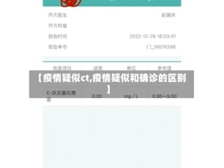 【疫情疑似ct,疫情疑似和确诊的区别】