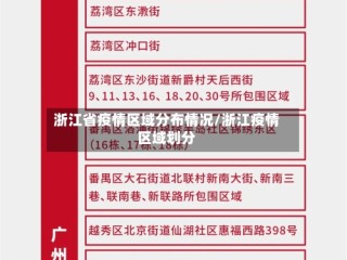 浙江省疫情区域分布情况/浙江疫情区域划分