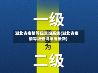 湖北省疫情等级查询系统(湖北省疫情等级查询系统最新)