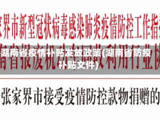 湖南省疫情补贴发放政策(湖南省防疫补贴文件)