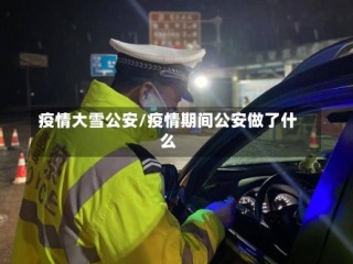 疫情大雪公安/疫情期间公安做了什么