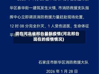 现在河北省邢台最新疫情(河北邢台现在的疫情情况)