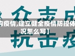 【建构疫情,建立健全疫情防控体系情况怎么写】