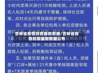 吉林省疫情防疫最新数据/吉林省疫情防疫最新数据公布