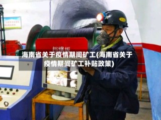 海南省关于疫情期间矿工(海南省关于疫情期间矿工补贴政策)