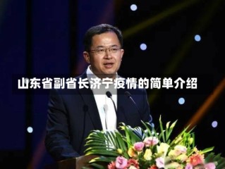 山东省副省长济宁疫情的简单介绍