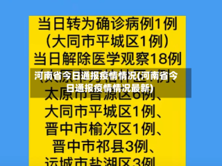 河南省今日通报疫情情况(河南省今日通报疫情情况最新)