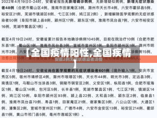 【全国疫情阳性,全国疾情】