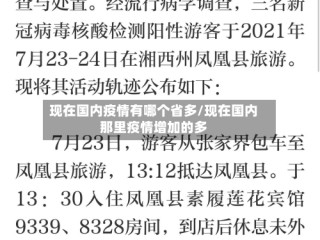 现在国内疫情有哪个省多/现在国内那里疫情增加的多