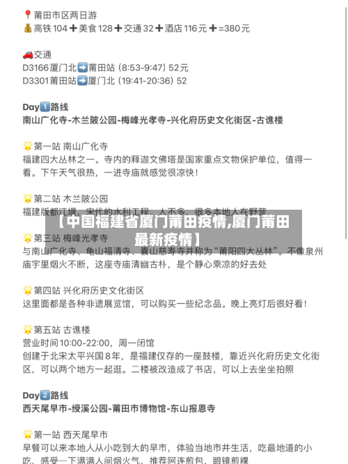 【中国福建省厦门莆田疫情,厦门莆田最新疫情】-第3张图片