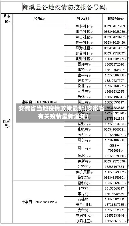安徽省当地疫情政策最新(安徽省有关疫情最新通知)-第1张图片