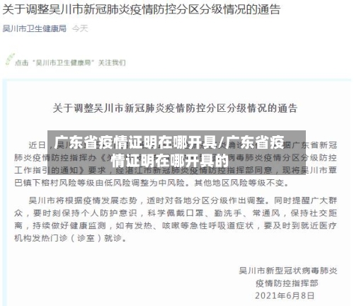 广东省疫情证明在哪开具/广东省疫情证明在哪开具的-第2张图片