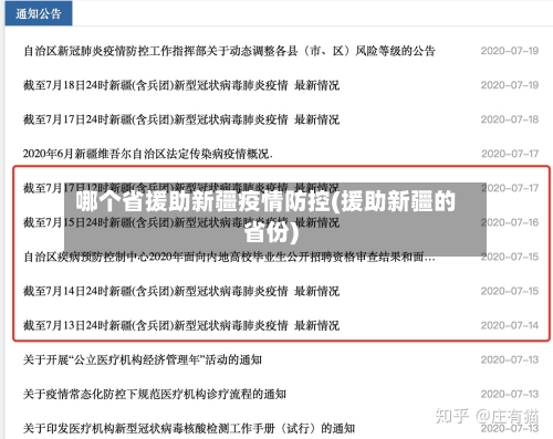哪个省援助新疆疫情防控(援助新疆的省份)-第1张图片