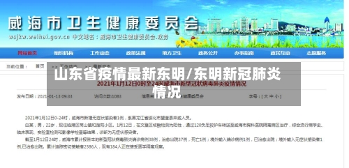 山东省疫情最新东明/东明新冠肺炎情况-第2张图片