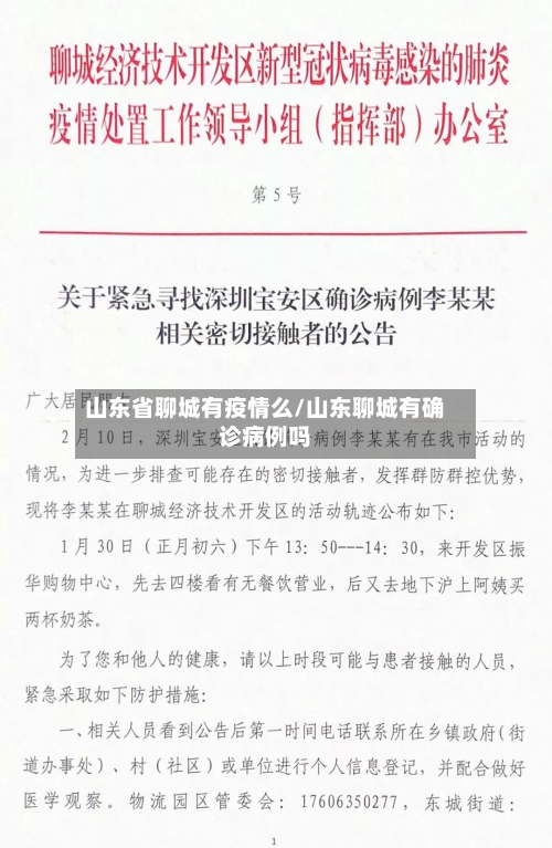 山东省聊城有疫情么/山东聊城有确诊病例吗-第2张图片