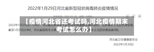 【疫情河北省还考试吗,河北疫情期末考试怎么办】-第1张图片