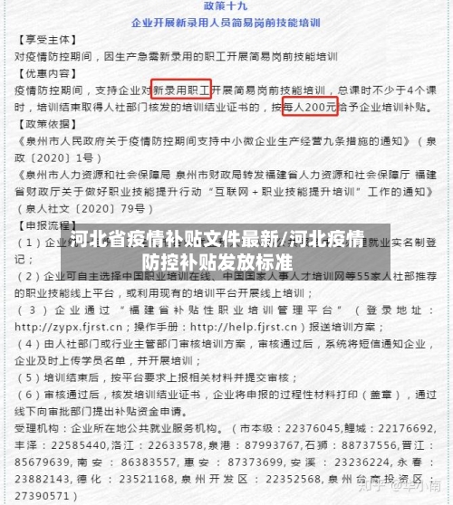 河北省疫情补贴文件最新/河北疫情防控补贴发放标准-第1张图片