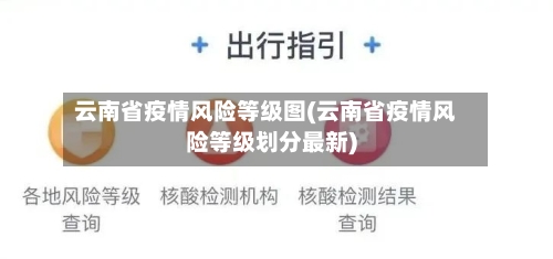 云南省疫情风险等级图(云南省疫情风险等级划分最新)-第2张图片