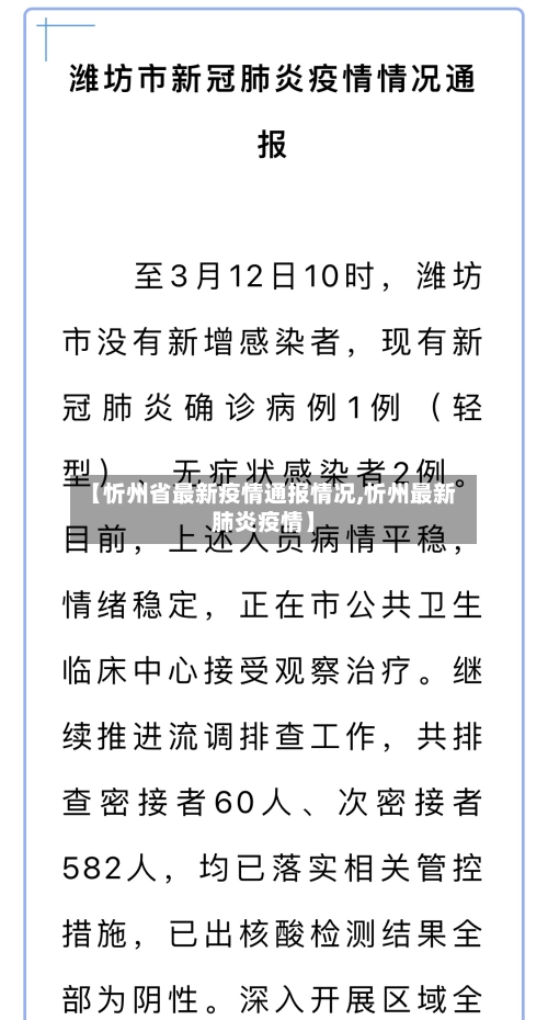 【忻州省最新疫情通报情况,忻州最新肺炎疫情】-第1张图片