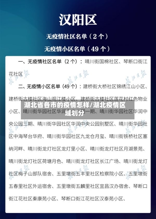 湖北省各市的疫情怎样/湖北疫情区域划分-第3张图片