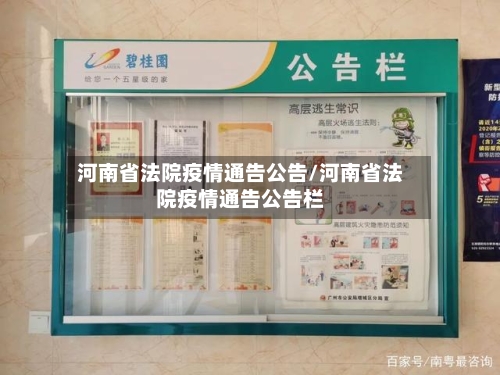 河南省法院疫情通告公告/河南省法院疫情通告公告栏-第2张图片