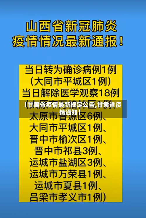 【甘肃省疫情最新规定公告,甘肃省疫情通知】-第2张图片