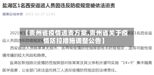 【贵州省疫情追责方案,贵州省关于疫情防控措施调整公告】-第3张图片