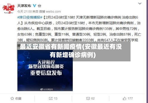 最近安徽省有新闻疫情(安徽最近有没有新增确诊病例)-第1张图片