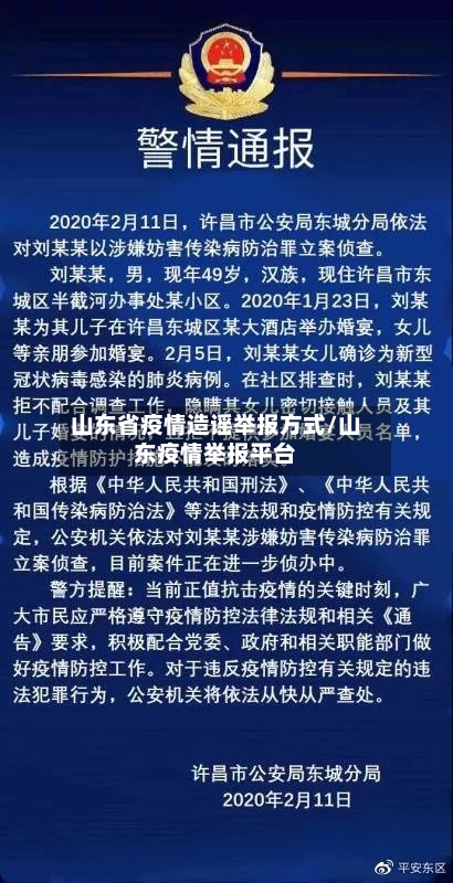 山东省疫情造谣举报方式/山东疫情举报平台-第1张图片