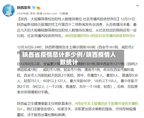 陕西省疫情总计多少例/陕西疫情人数统计-第1张图片